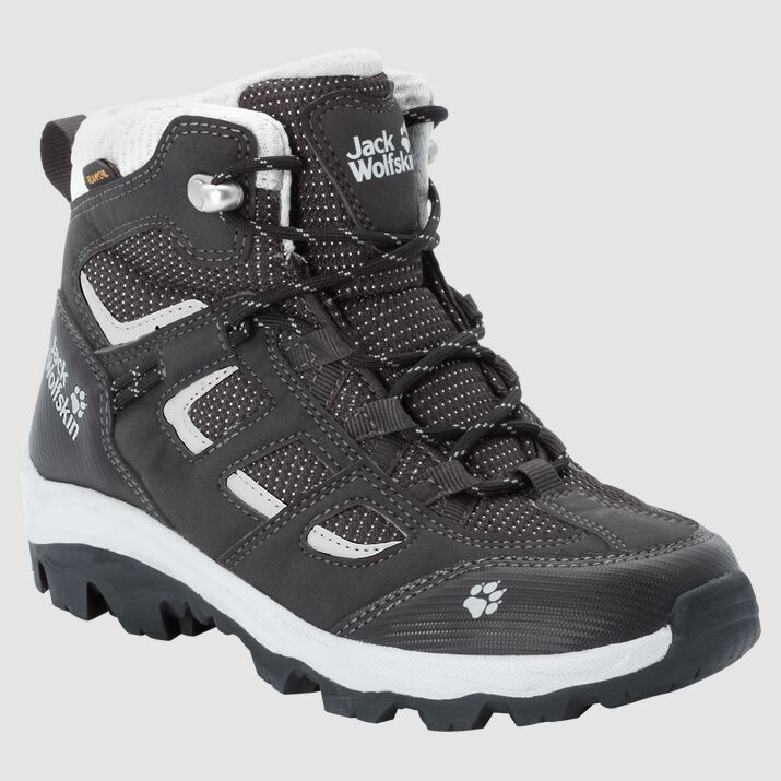 Jack Wolfskin Kids Vojo Texapore Mid Hiking Boots Black/Light Grey 651970GZW